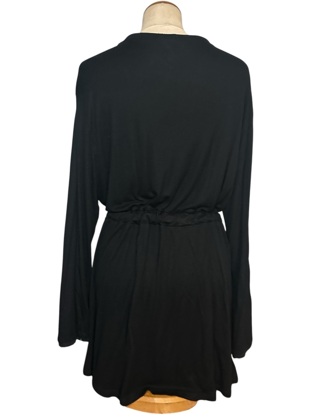 Soma Tie-Waist Lounge Robe Black Size XL - Picture 3 of 3